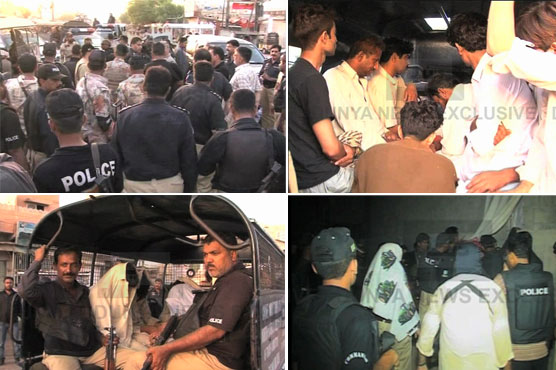 Rangers, police arrest more than 200 suspects during raids in Karachi