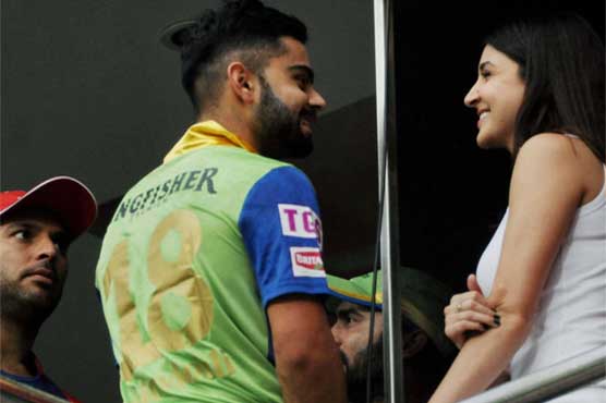 Fair in love: Virat Kohli goes to meet Anushka Sharma during match
