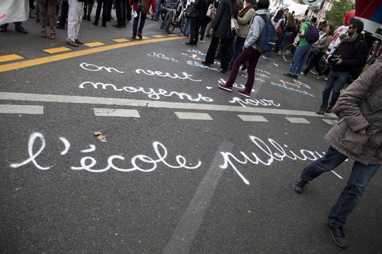 Teachers strike in France to protest school reforms