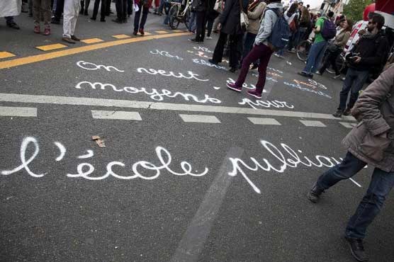 Teachers strike in France to protest school reforms 