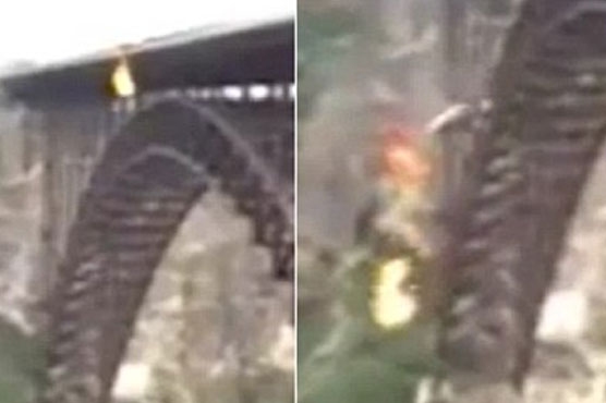 73-year-old BASE jumper dies after setting parachute on fire