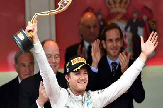 Formula One: Rosberg celebrates after Hamilton pit stop fiasco