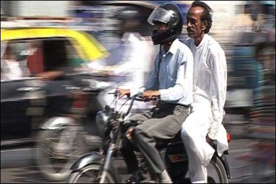 Helmets mandatory for bikers, pillion riders in Karachi