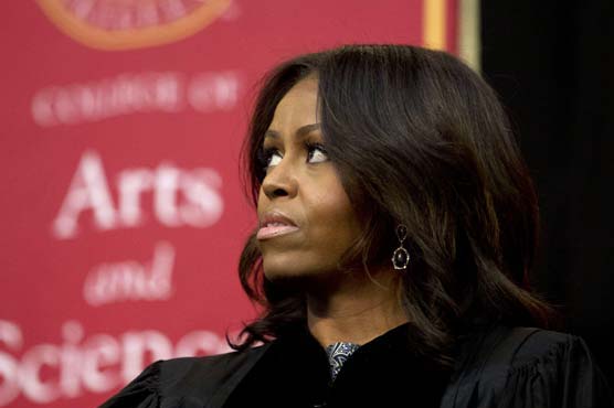 Michelle Obama visits US air base in Qatar