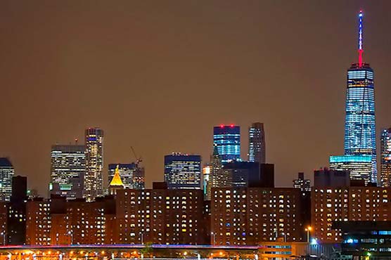 French colors light up as US shows solidarity with France after attack 