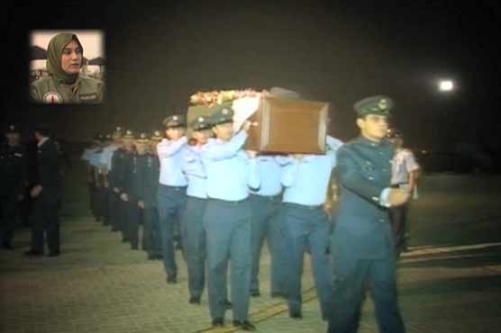 Martyred female co-pilot to be laid to rest today