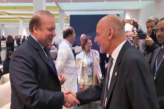 PM Nawaz meets Afghan president Ashraf Ghani in Paris