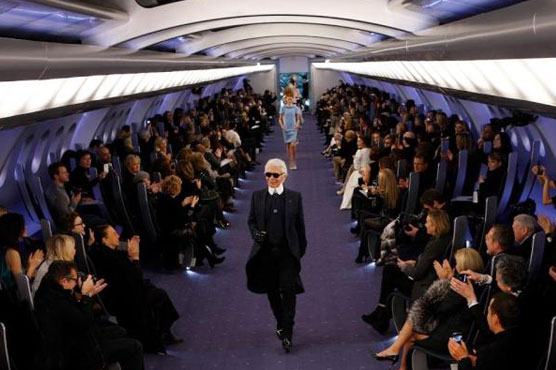 Lagerfeld's 'perfect trip' on Chanel Airlines