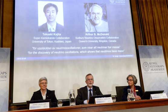 Japanese, Canadian win Nobel for neutrino work