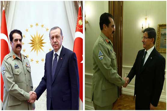 General Raheel Sharif meets Turkish President, PM 