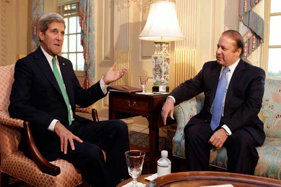 PM Nawaz's US visit: Meeting with Kerry underway
