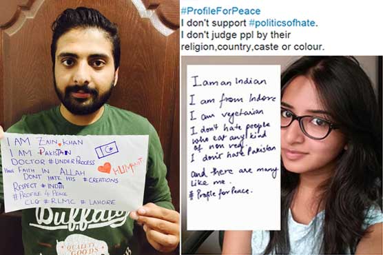 Pakistanis, Indians sending love notes to defeat 'politically-generated hatred'