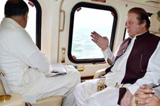 PM Nawaz reaches Peshawar to review post-quake situation