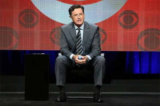 US comic Colbert steps into TV legend Letterman's shoes