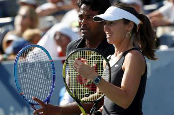 Paes, Hingis win third mixed major with U.S. Open triumph