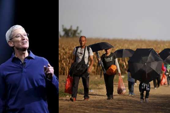 Apple pledges more aid to help with Europe's migrant crisis