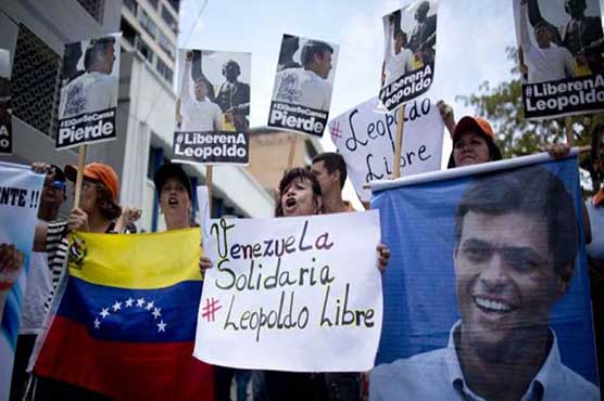 Venezuelans protest in support of jailed opposition leader