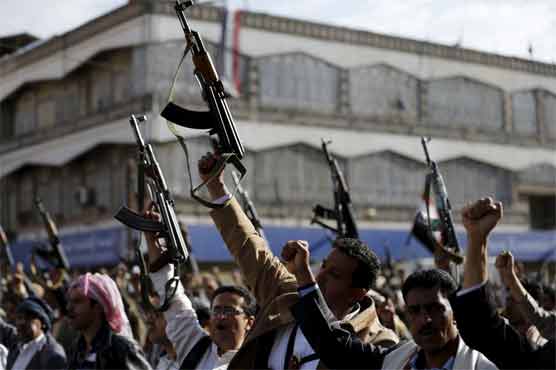 Coalition hits Sanaa as Yemen rebels mark its seizure