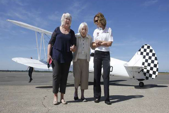 108-year-old veteran stays on solid ground, skips flight