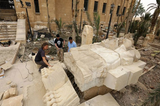 Polish experts return to Syria's Palmyra to restore famed lion statue