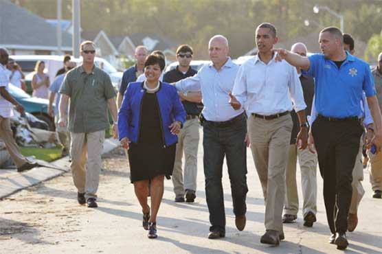 Barack Obama defends Louisiana flood response