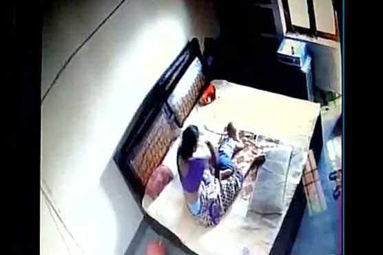 Dad installs CCTV on a suspicion of wife's terrible behavior with baby son