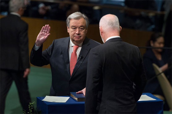 Guterres sworn in as UN chief, pledges change
