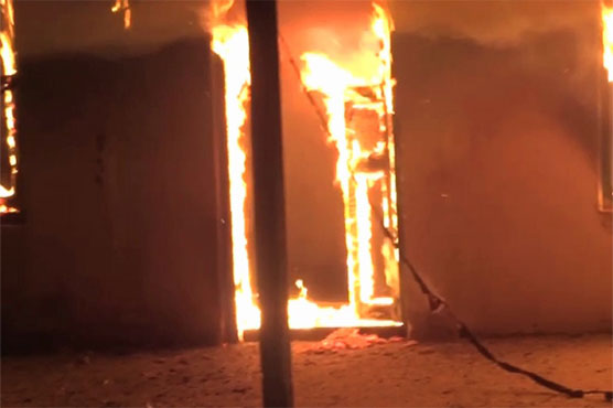 Fire gutted house in Toba Tek Singh