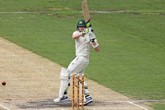 Smith hundred before play halted against Pakistan