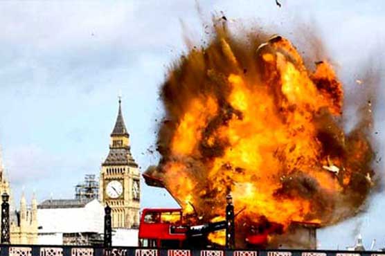 Bus film stunt explosion shakes Londoners