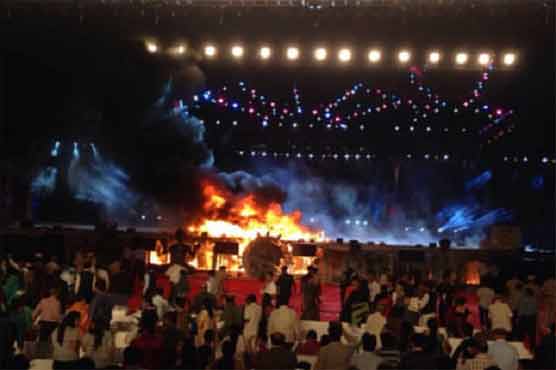 Huge fire in Mumbai guts 'Make in India' stage