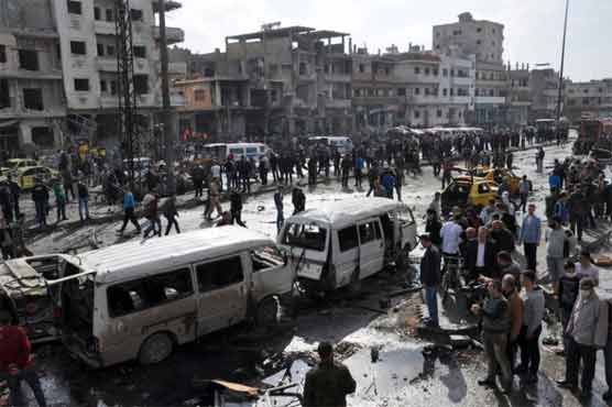 Twin car bombs kill 46 in Syria's Homs, truce efforts flounder