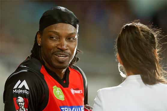 Gayle's live TV chat up line backfires in Australia