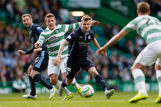 Football: Griffiths at the double as Celtic hammer United