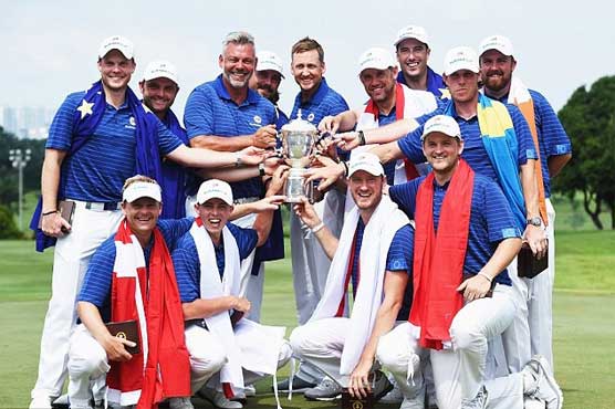 Golf: Europe romp to emphatic victory over Asia