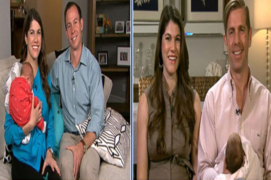 Twin sisters give birth same day, time