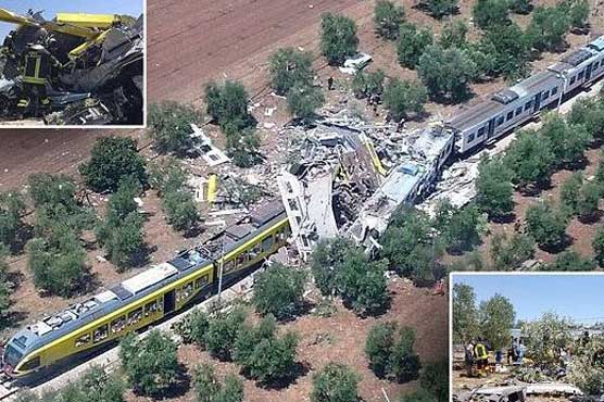    At least 22 killed in Italy head-on train collission
