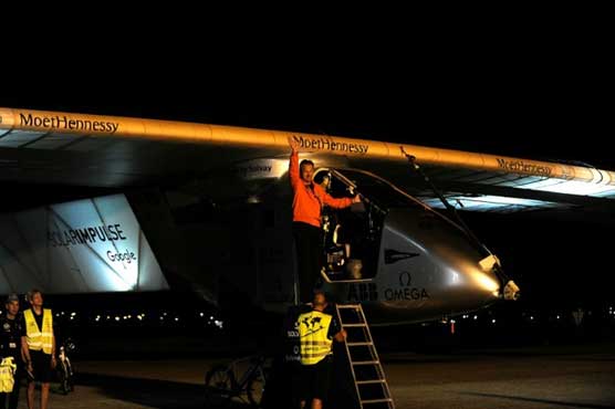 Solar plane lands in Egypt in penultimate stop of world tour