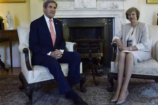 US envoy Kerry meets new British premier May