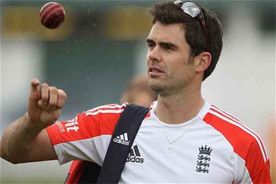 English fast bowler James Anderson celebrates his 34th birthday