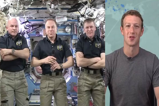 Zuckerberg streams live chat with men in space
