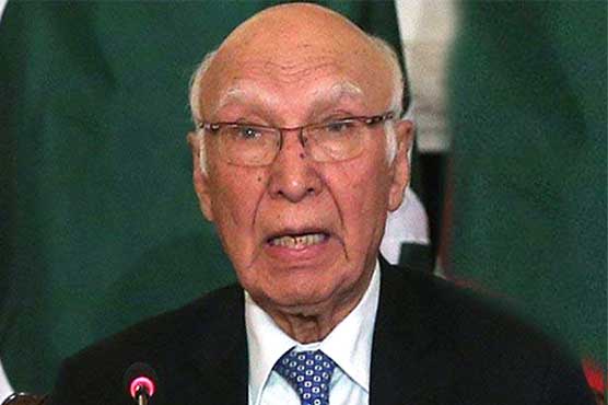 Balochistan drone attack caused serious setback to peace efforts: Sartaj Aziz