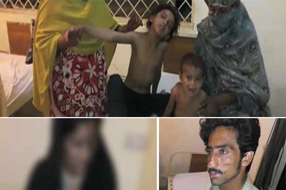 Five of a family doused with acid in Multan