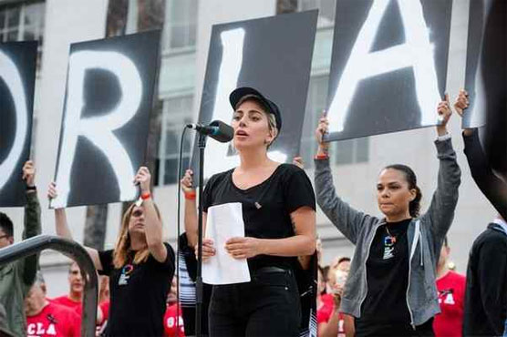 Lady Gaga leads Orlando shooting vigil in Los Angeles