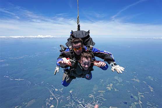 Woman skydives to celebrate her 87th birthday
