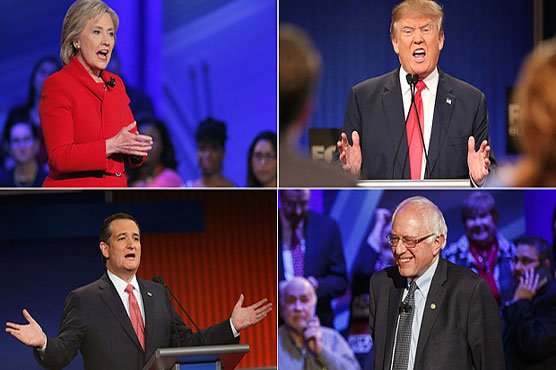 Clinton faces down Sanders, blasts Trump's 'bluster'