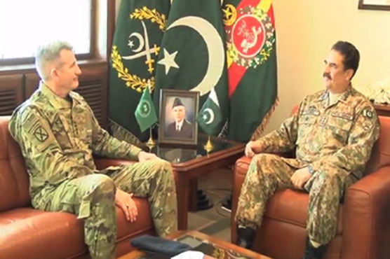 American Gen Nicholas meets COAS, commends Operation Zarb-e-Azb