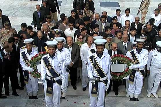 Guards change at Jinnah, Iqbal's mausoleums