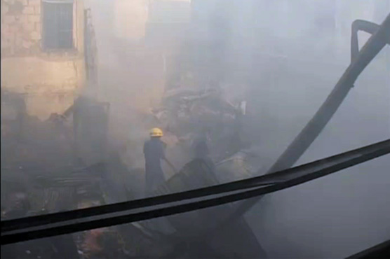 Warehouse fire guts valuable wood in New Karachi