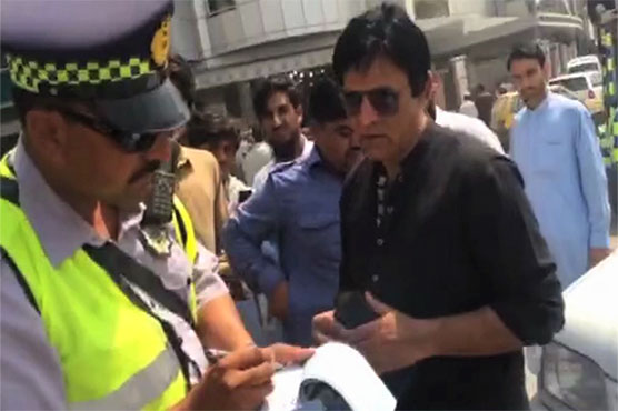 Traffic police challans DJ Wali Sons over one-way violation in Peshawar